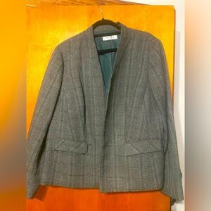 Kasper Gray Plaid Blazer Size 20W